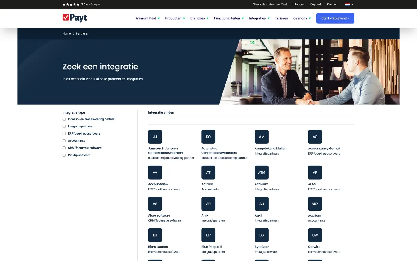 Partner Page - Payt