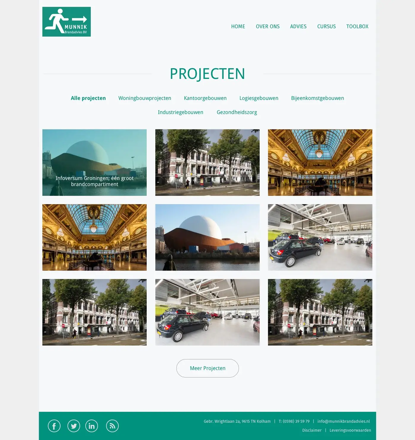 Screenshot of the Munnik Brandadvies website