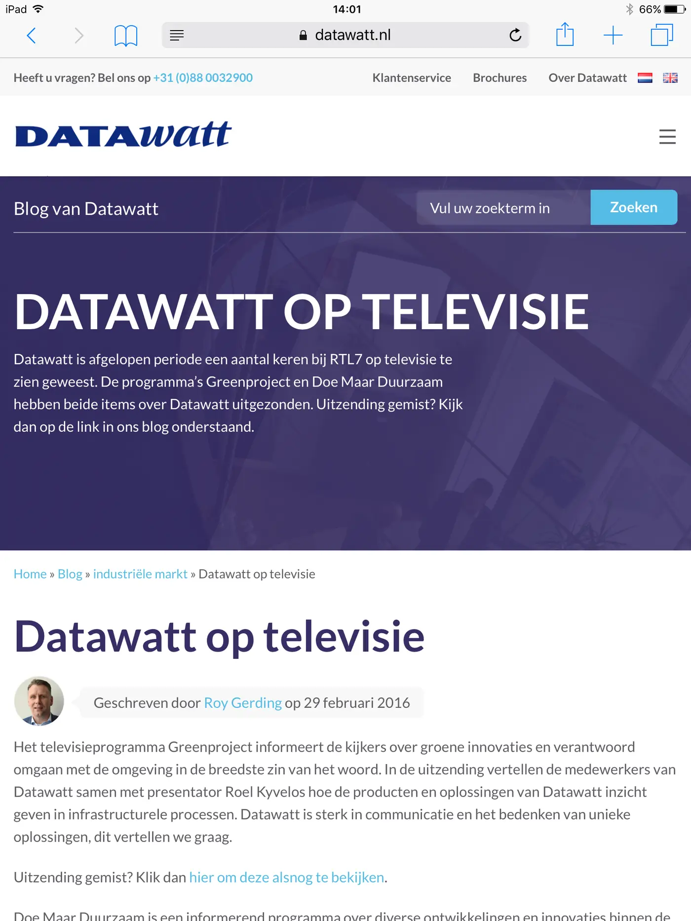 Mobiel ontwerp voor DataWatt