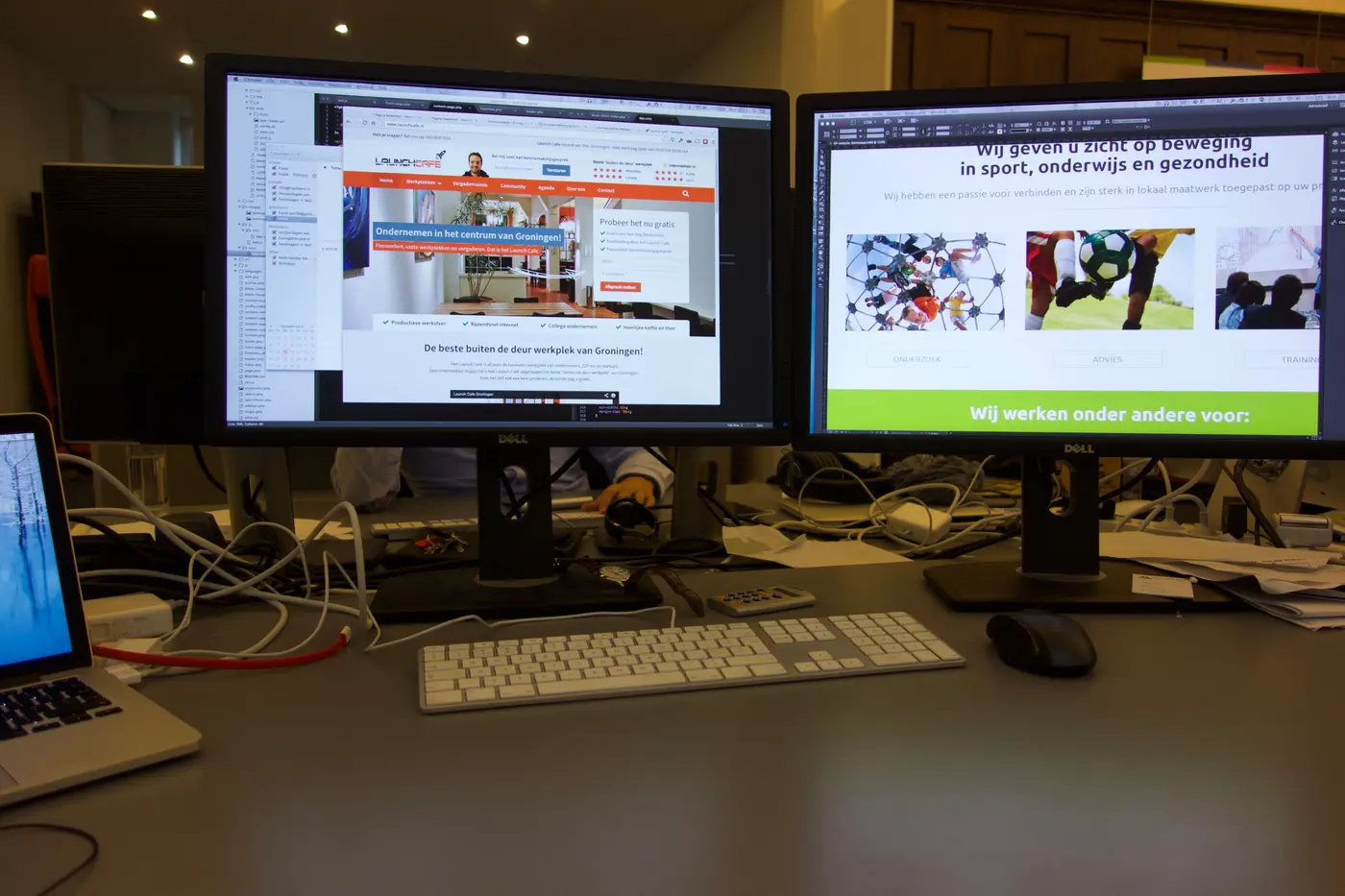 Ontwerpdetail van LaunchCafe