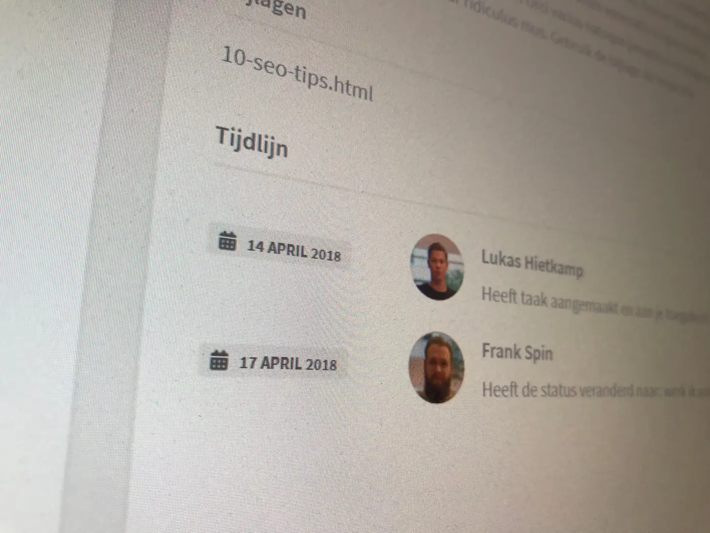 Timeline - CollectContent