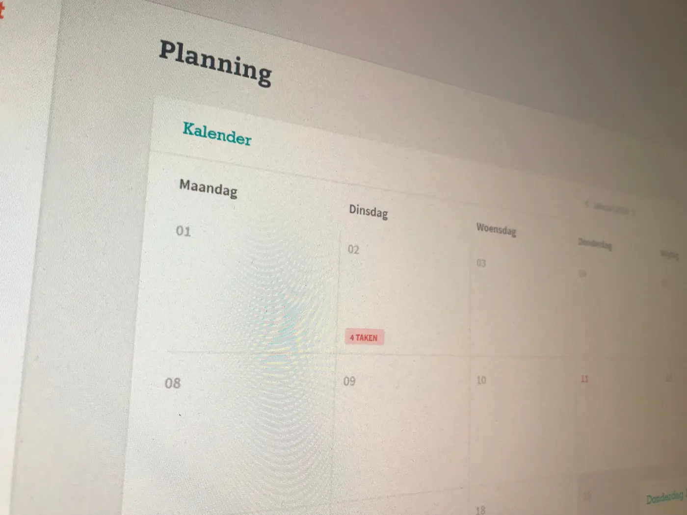 Calendar view - Collect Content