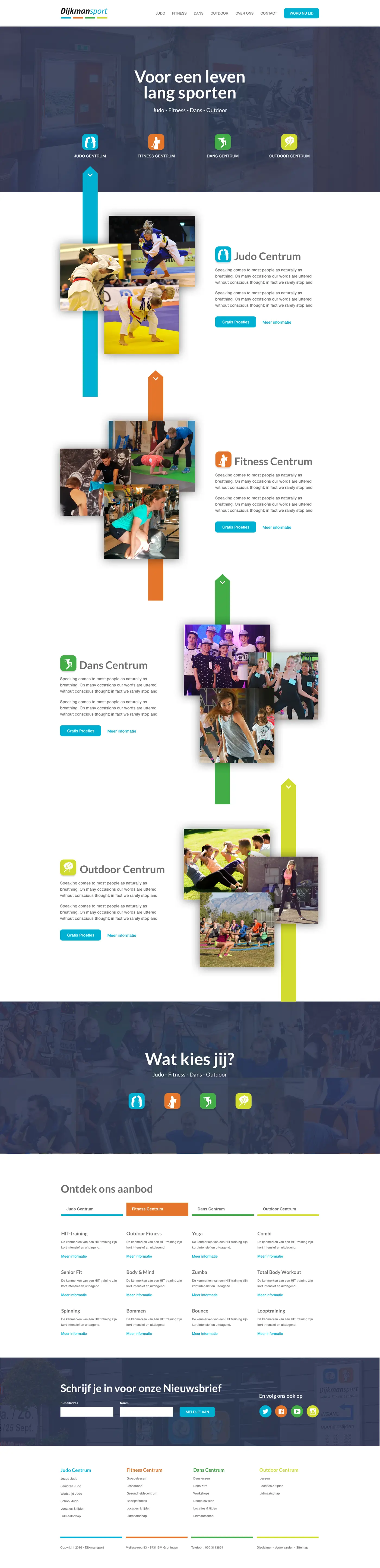 Full webpage screenshot of Dijkmansport