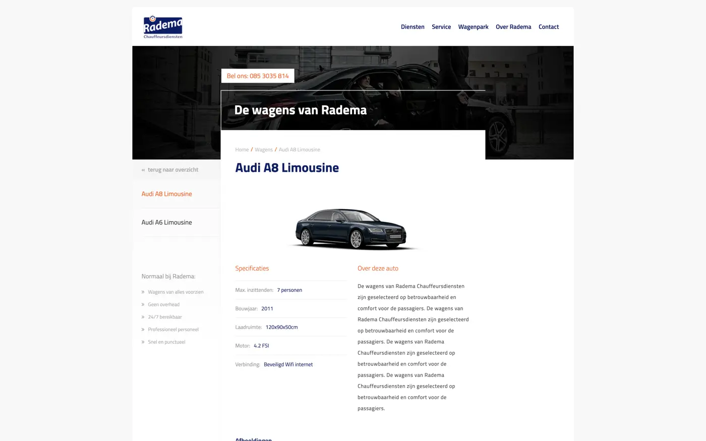 Breed screenshot van Radema