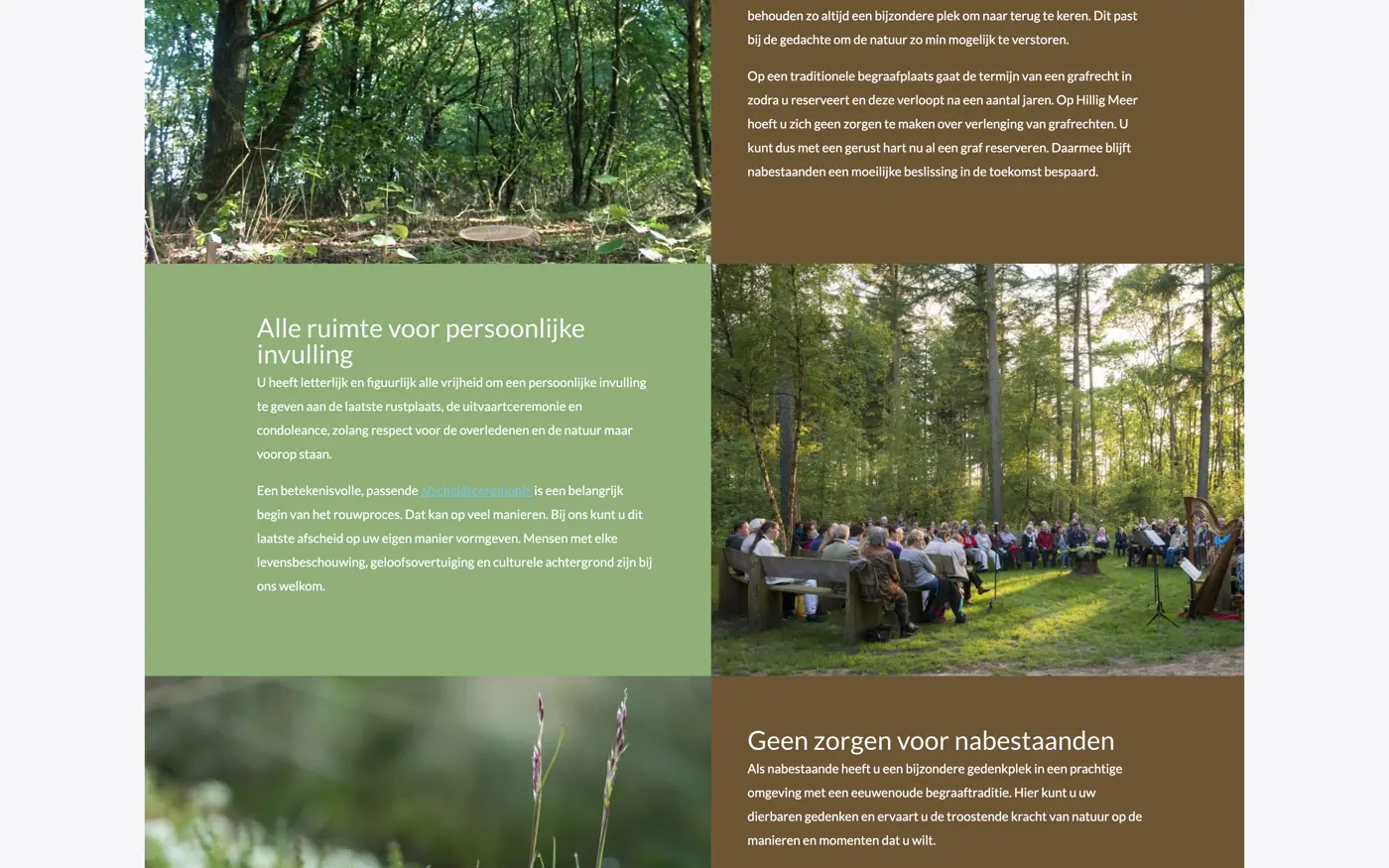 Landschapsweergave van het Natuurbegraafplaats Hillig meer project