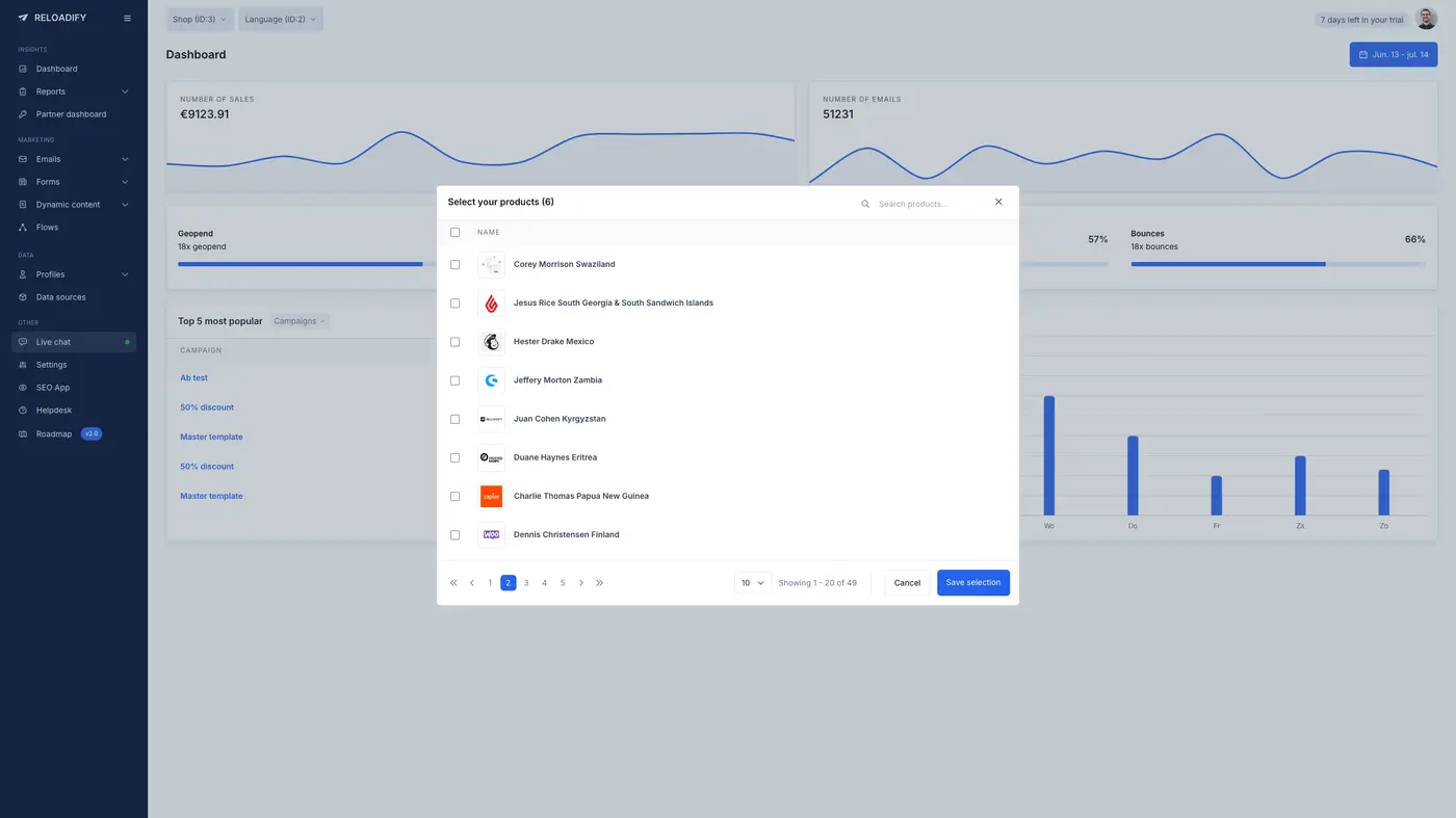 Screenshot van Reloadify App: Flow / Welcome
