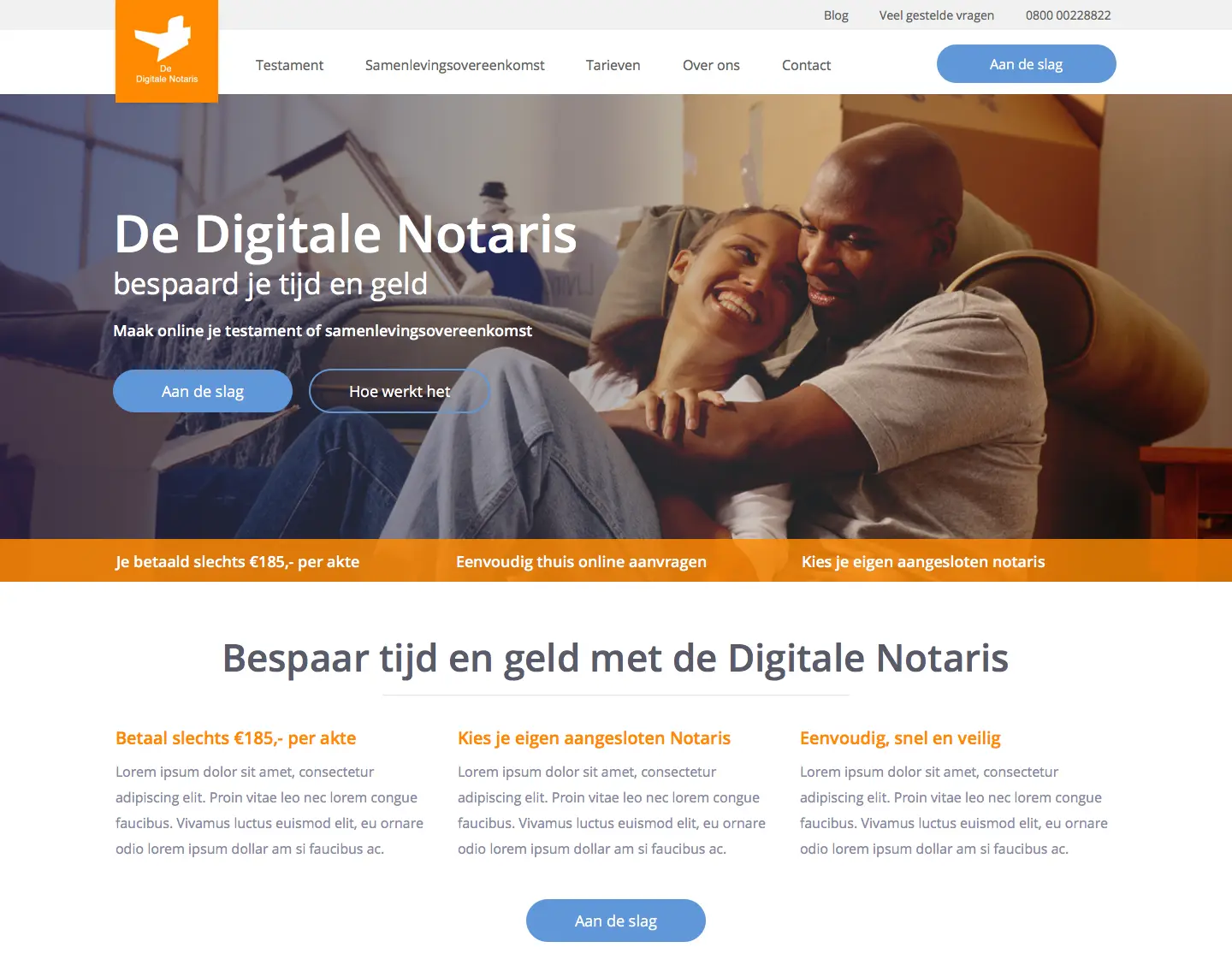 Main preview of the De digitale notaris project