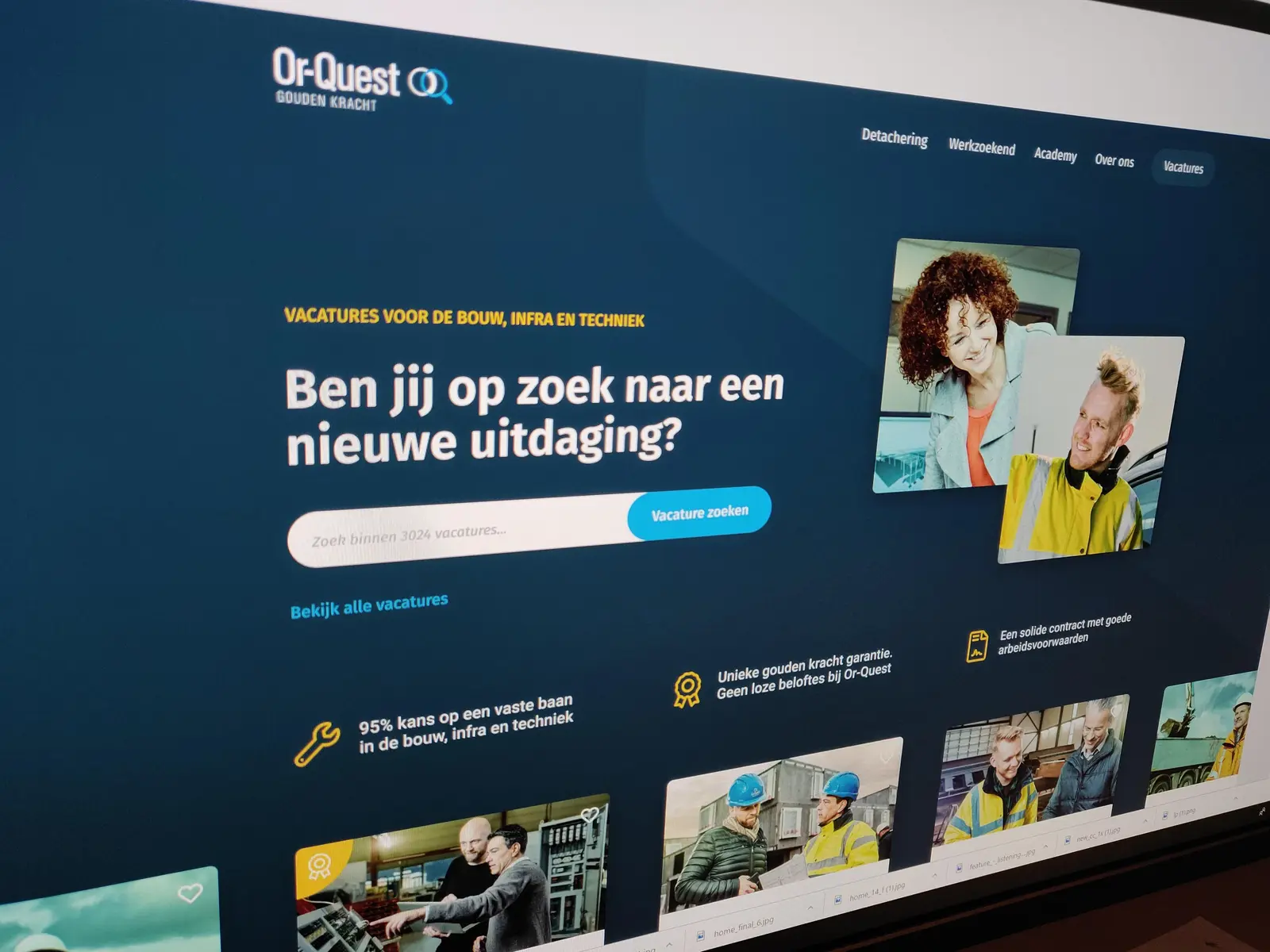 Homepage concept for or-quest
