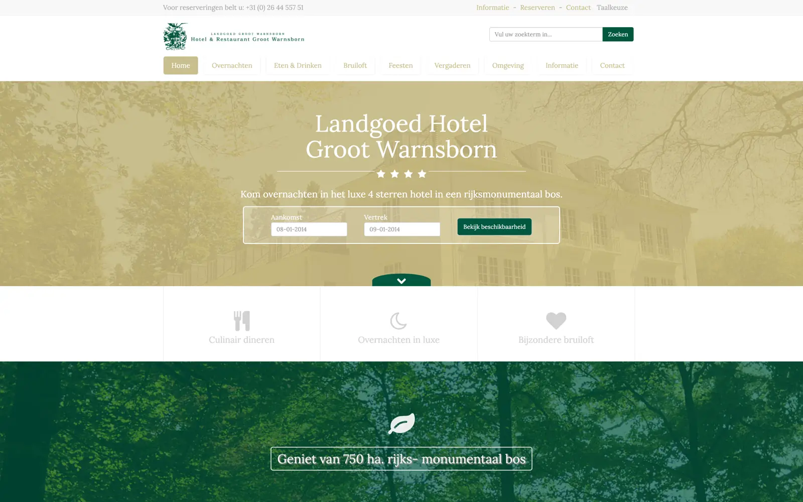 Main preview of the Groot Warnsborn project