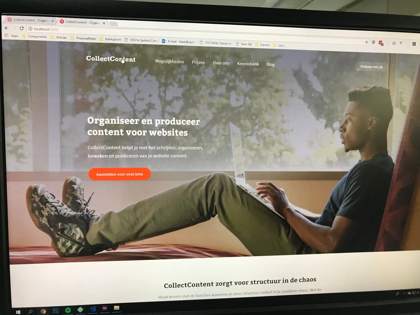 Homepage hero - CollectContent