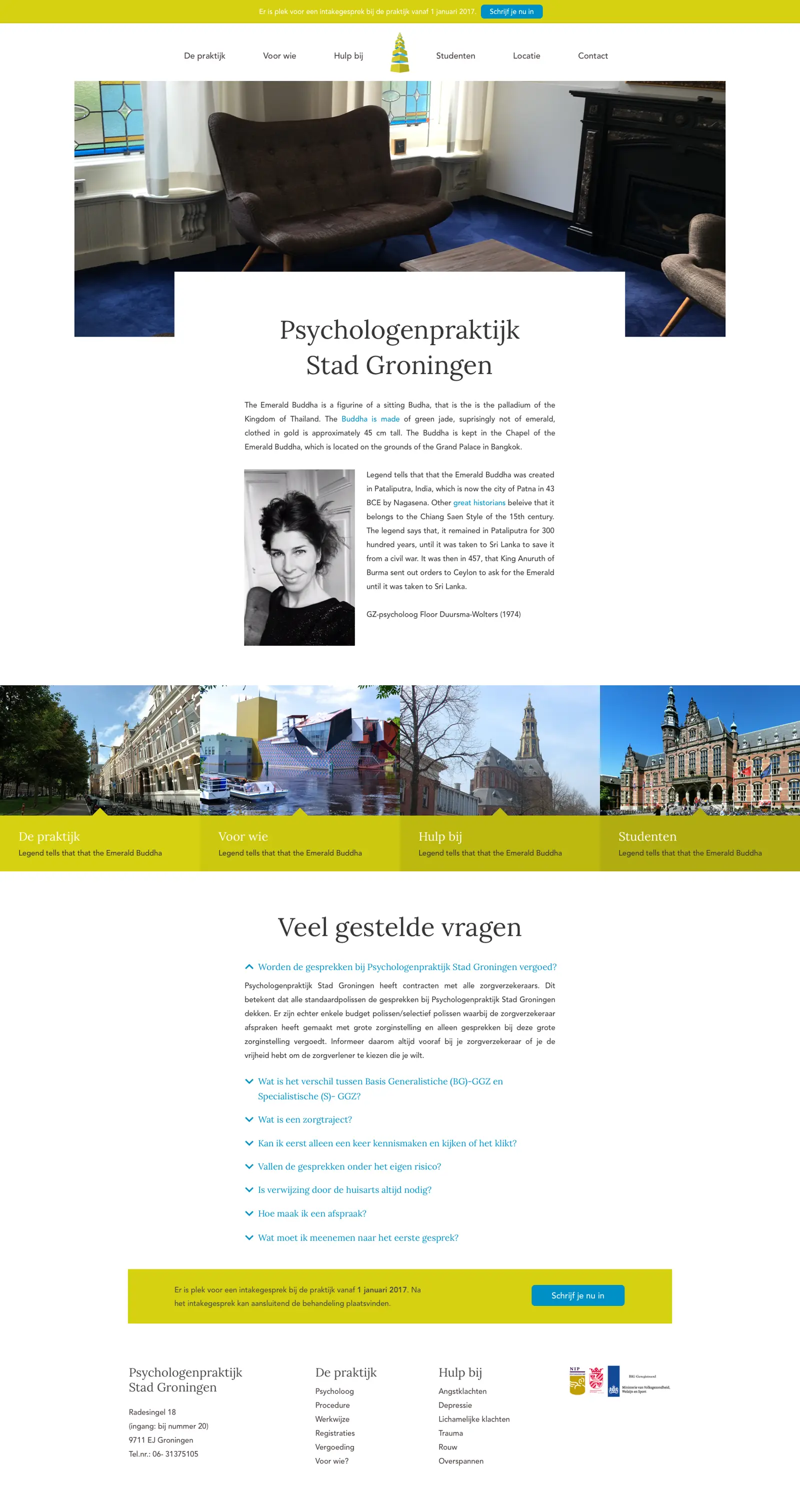 Main preview of the Pyschologenpraktijk Groningen project