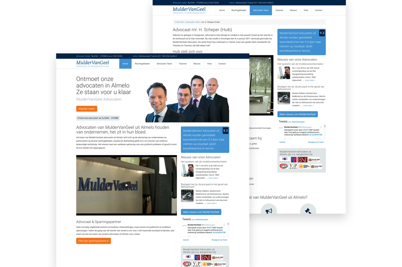 Main preview of the Mulder van Geel advocaten project