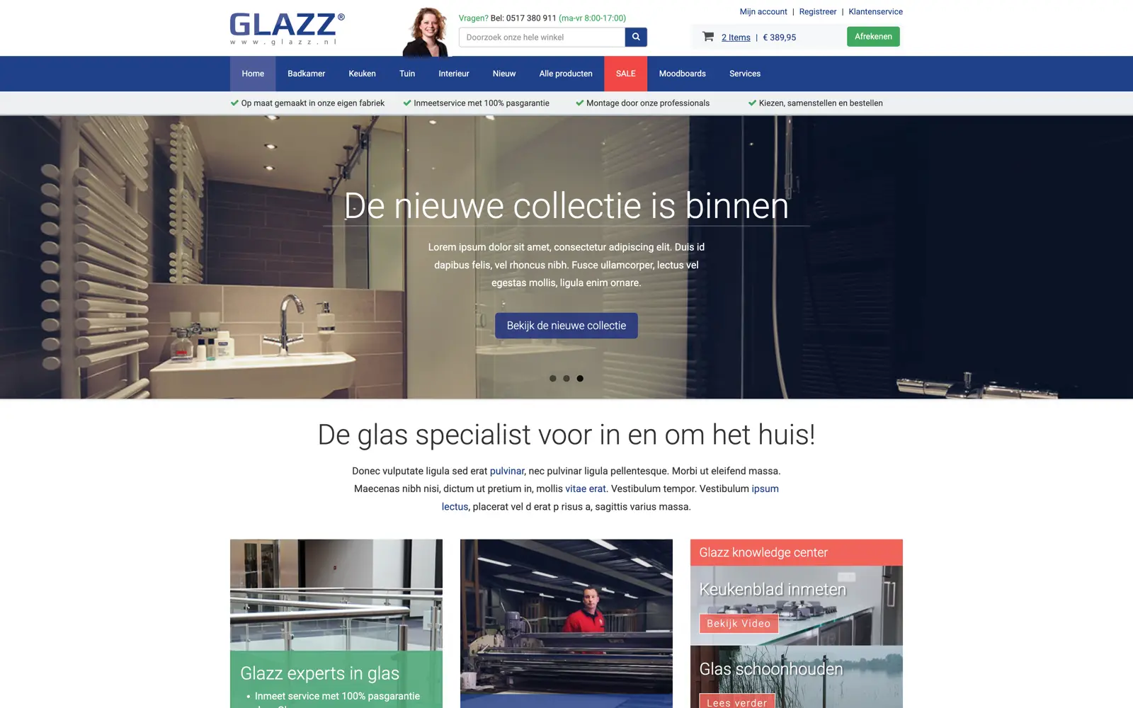 Main preview of the Glazz project