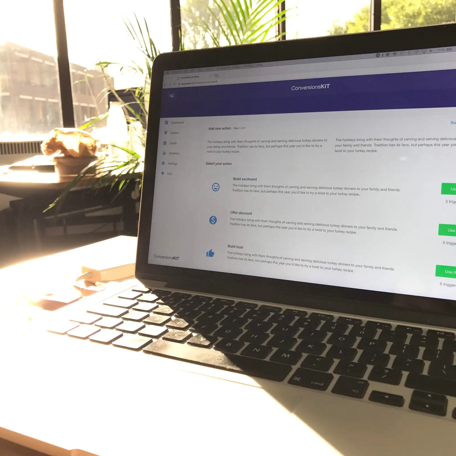 Main preview of the ConversionKit project