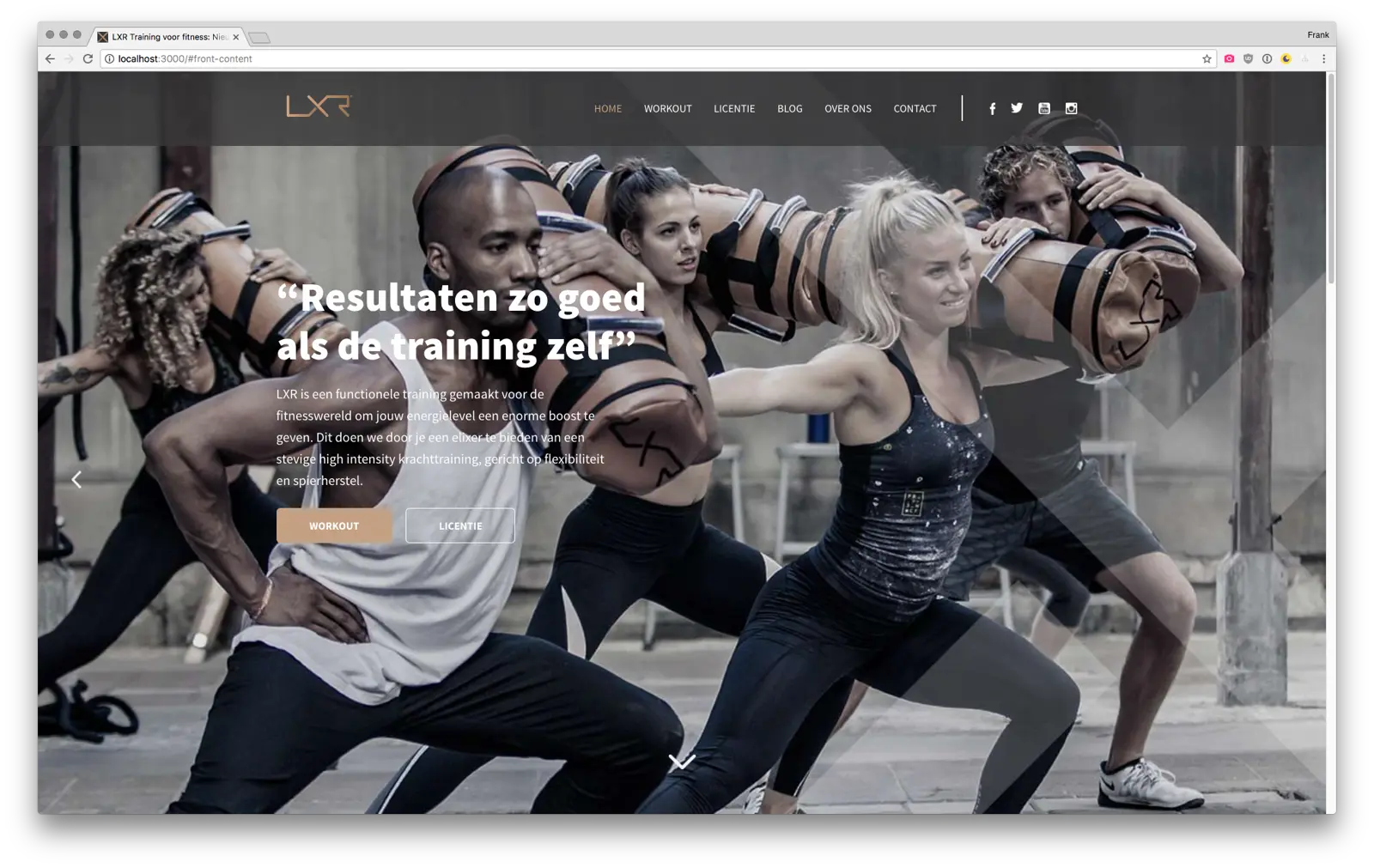 Main preview of the LXR project
