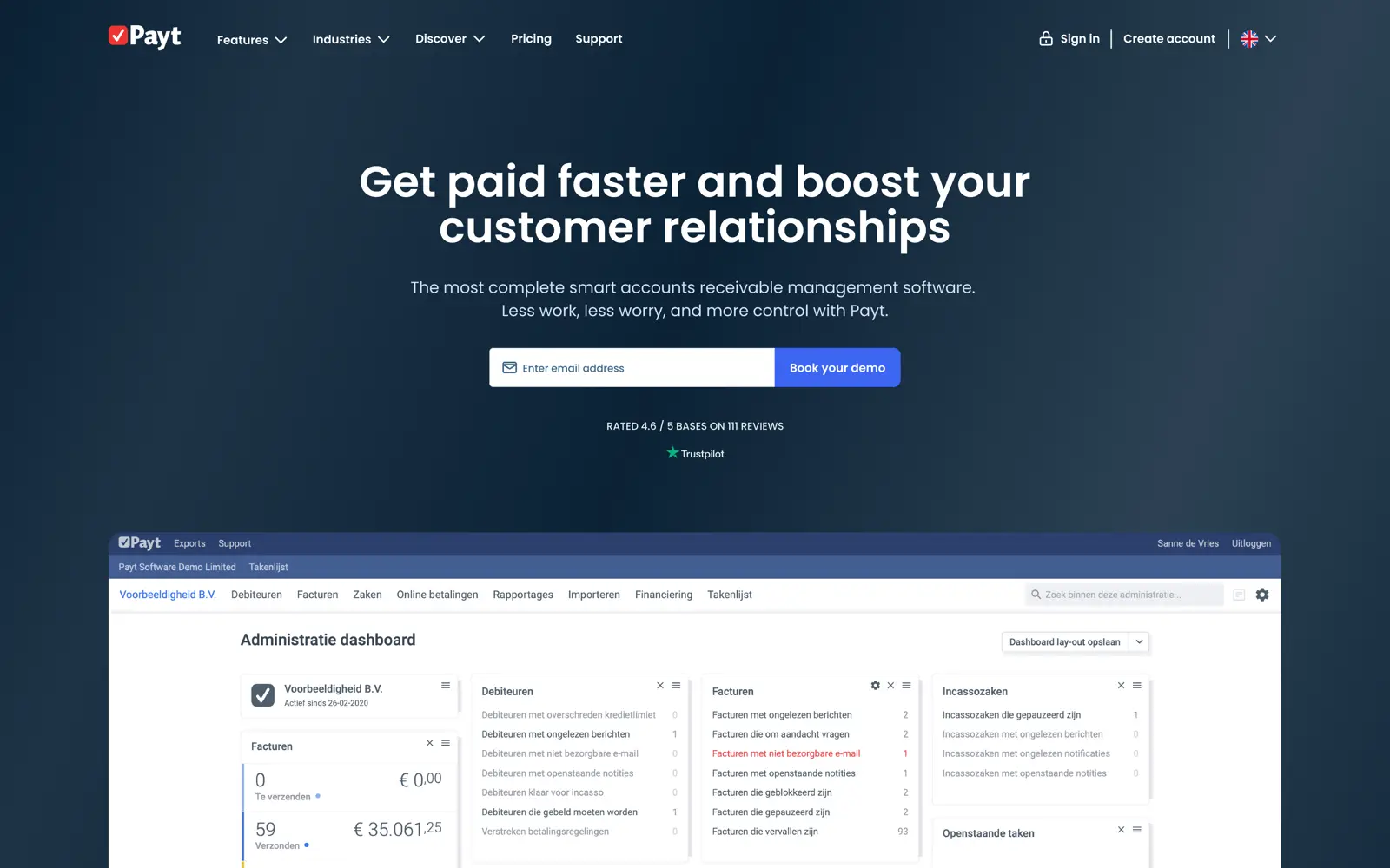 Main preview of the Payt Software project