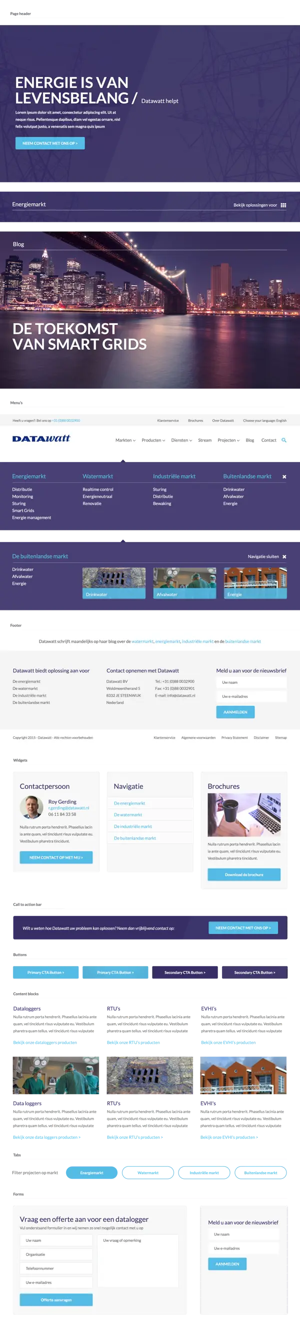 Complete paginalayout van DataWatt