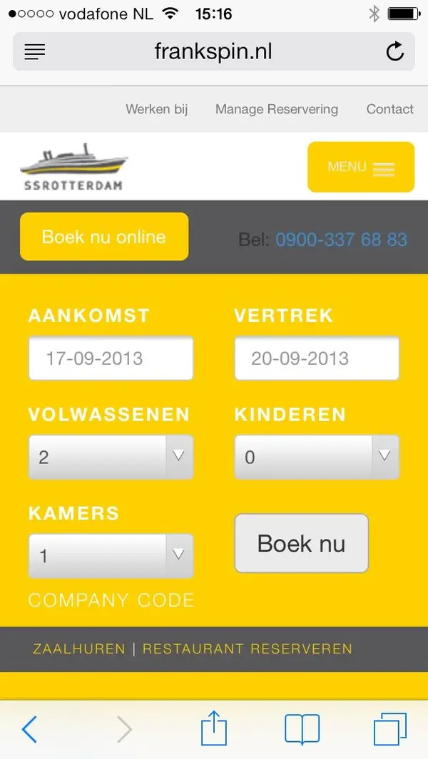 Full webpage screenshot of SS Rotterdam