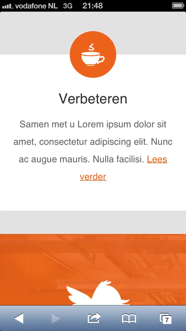 Volledig paginaontwerp van Spinme
