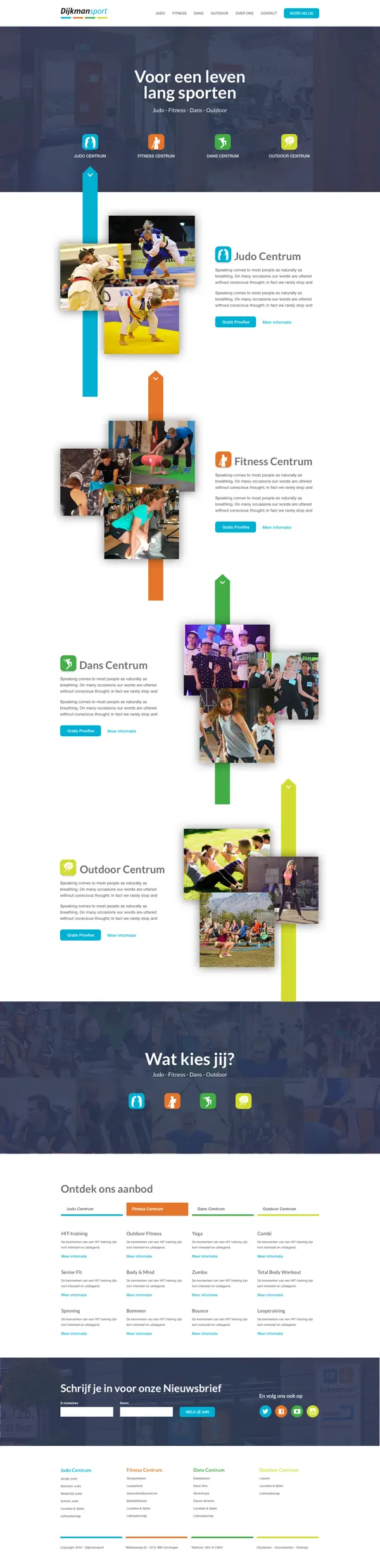 Full webpage screenshot of Dijkmansport