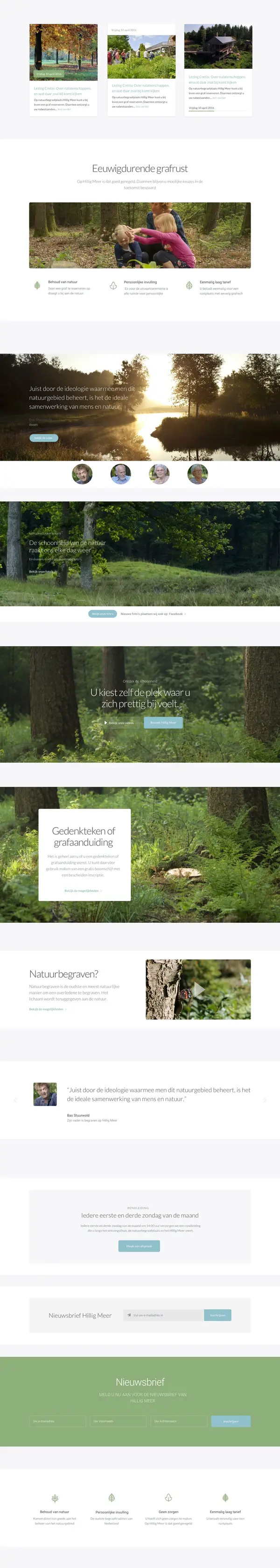 Complete page layout for Natuurbegraafplaats Hillig meer