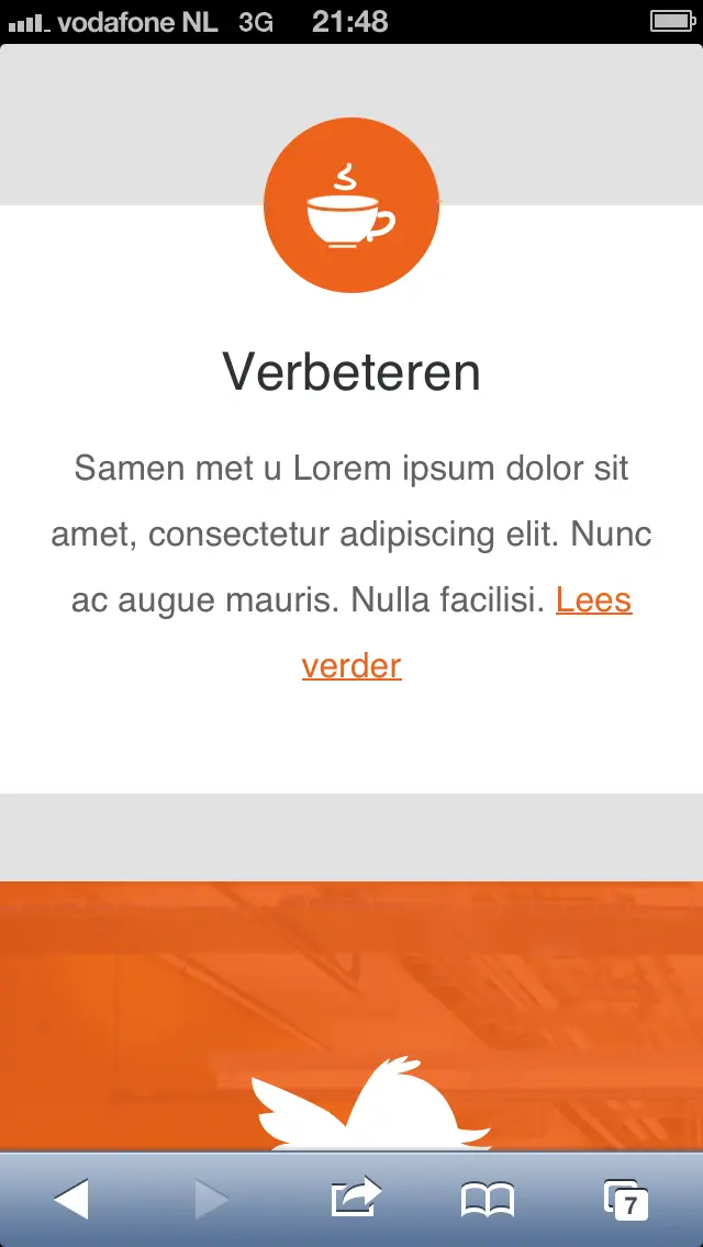 Volledig paginaontwerp van Spinme