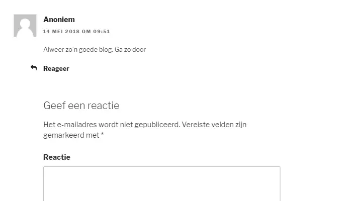WordPress scherm voor het verwijderen van persoonsgegevens
