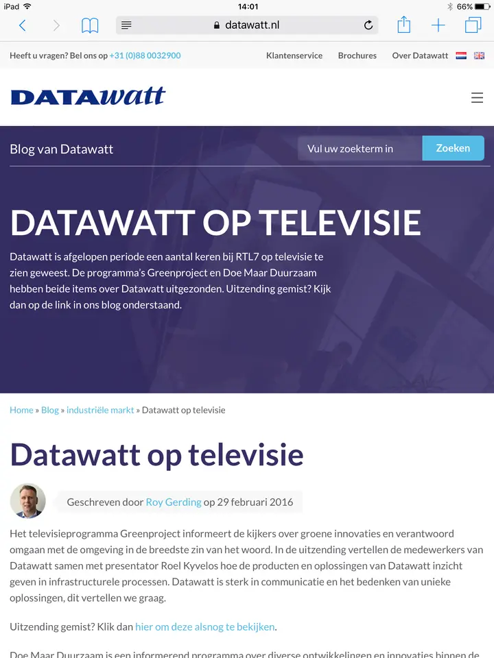 Mobiel ontwerp voor DataWatt