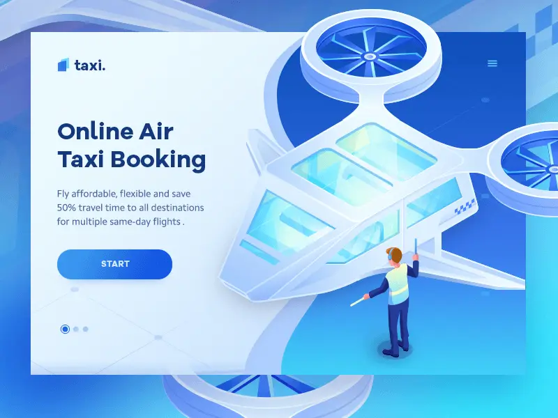 Large Illustrations in the Header. Design by Walid Beno