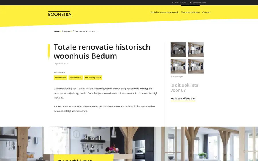 Landscape view of the Boonstra project