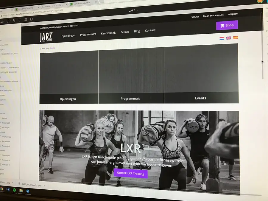 UI-detail van het Jarz project