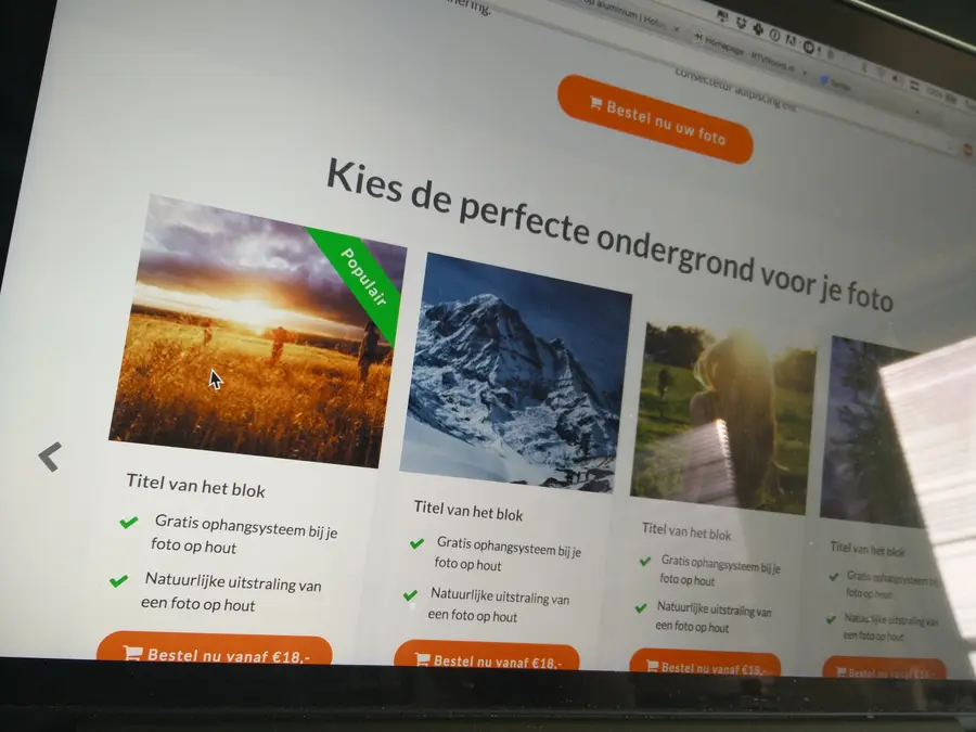 Screen capture from Fotogeprint