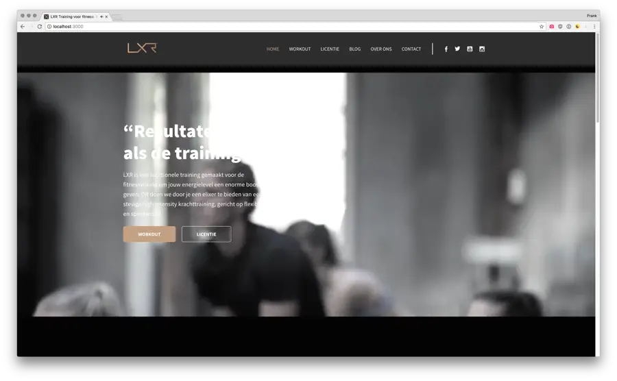 Desktop layout for LXR