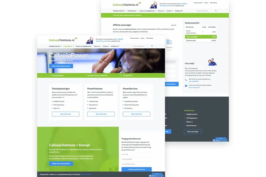 Schermafbeelding van CallVoip telefonie