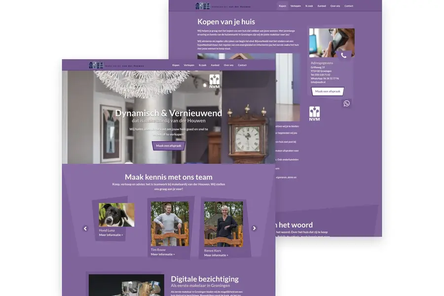 Screenshot of the MDVH website