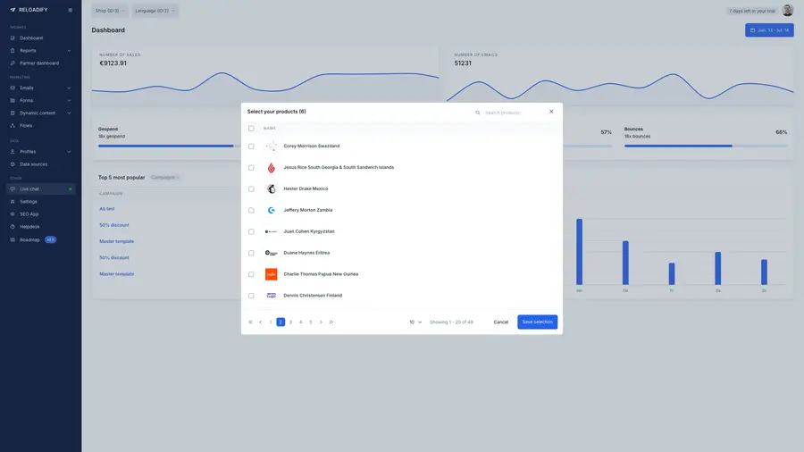 Reloadify App screenshot: Flow / Welcome